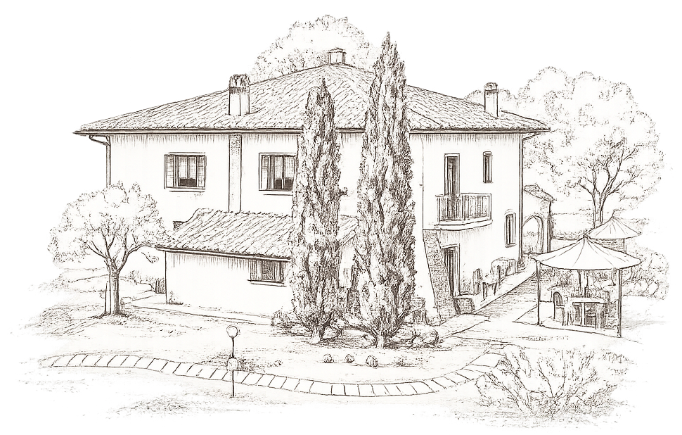 Tegning av villaen